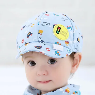 Baby Kid Boys Girl Hat Toddler Infant Hat Little Car Baseball Beret Cap Flat Hat • £3.99