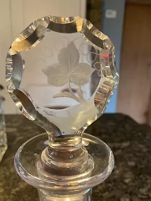 Sherry Engraved Lead Crystal Decanter In Perfect Condtion  • £9