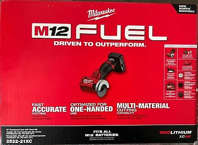 Milwaukee 2522-21XC M12 FUEL™ 3  Compact Cut Off Tool Kit 4.0 Battery Charger • $175.98