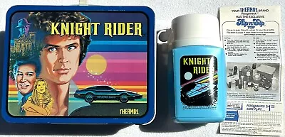 Vintage 1982 Knight Rider Metal Lunch Box & Thermos - Old New Stock • $299