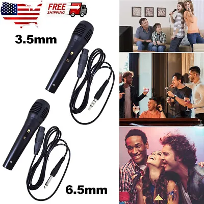 Portable Dynamic Microphone Mini Handheld Karaoke Mic With 3.5mm/6.5mm Plug US • $8.83