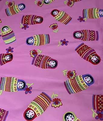 WHIMSICAL * MATRYOSHKA RUSSIAN NESTING DOLLS *  COTTON FABRIC ~ BTY Cultural • $12