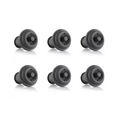 $4.74 • Buy Wine Bottle Saver Vacuum Stoppers Preserver Saver Vacu Vin Set Of 6Pc Black New