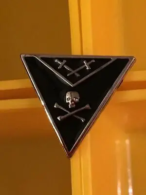 Small Knights Templar Masonic Lapel Tac Pin Skull Crossbones Triangle NEW! • $7.95