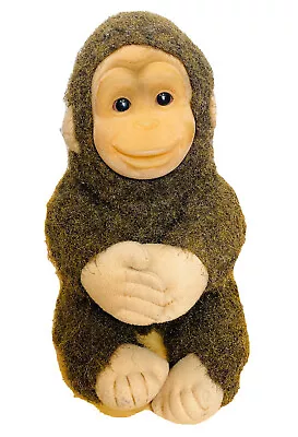 Vintage 1994 Hosung Hand Puppet 10” Baby Monkey Chimpanzee Brown Plush Toy • $11.48