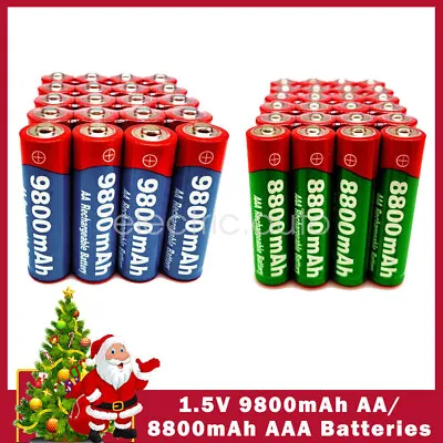 Rechargeable AAA Batteries AAA 1.5V 8800mAh Solar Light Torch Powerful Battery • $7.99
