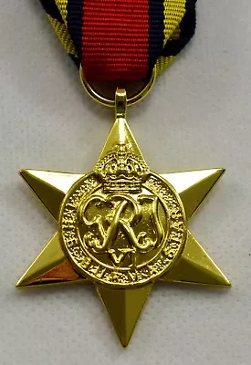 24ct Gold World War 2 Replica Service/Campaign Medal BURMA STAR Commonwealth WW2 • £8.99