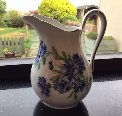 Vintage Hammersley Blue Cornflower Bone China One Pint Milk Or Cream Jug • £8.50