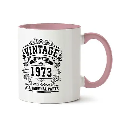 £8.97 • Buy 50th Birthday Gifts For Women Men-Vintage Parts 1973 Funny Mugs Novelty Presents