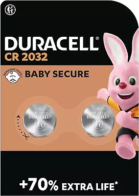 Duracell CR2032 3v LITHIUM Coin Cell Batteries Pack Of 2 DL2032 BR2032 CR2032 • £3.48