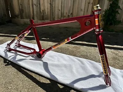 Vintage 1981 Mongoose Motomag BMX Racing Frame & Fork Set 20  Red USA • $650