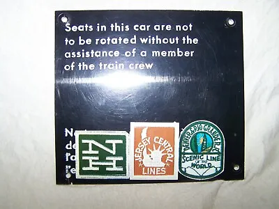 Railroads Train Sign From A Passenger Car • $3.95