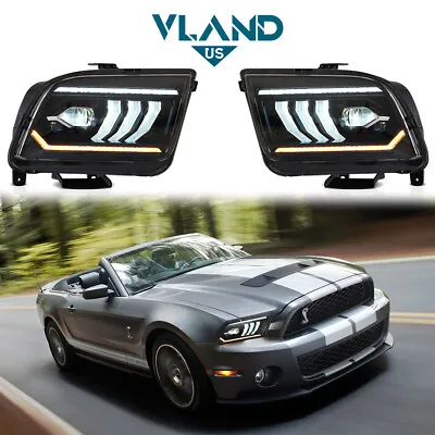 Vland LED Headlights For 2005-09 Ford Mustang Projector Front Lamps W/Sequential • $413.99