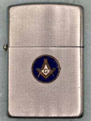 Vintage 1950-1957 Masonic Free Masons Zippo Lighter Excellent Condition • $199.95