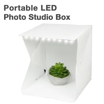 Portable Mini Photo Studio 10  Photography LED Lighting Kit Backdrop Cube Tent • $14.55