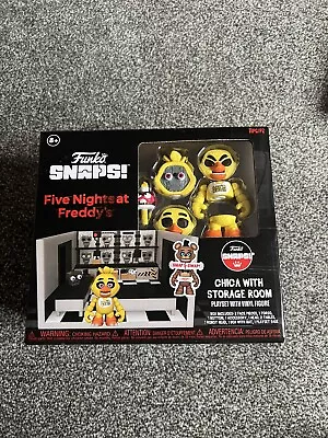 Five Nights At Freddys Snaps Chica With Storage Room FNAF Snap Playset NEW UK • £43.50