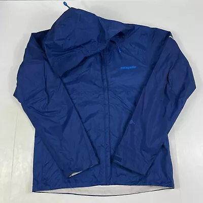 Patagonia Jacket Mens Small Blue Torrentshell H2NO Full Zip Hiking Outdoors Rain • $89.95