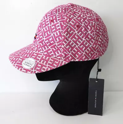 TOMMY HILFIGER BNWT Pink Passion Women's Girls Monogram Adjustable Size Cap Hat. • $39.40