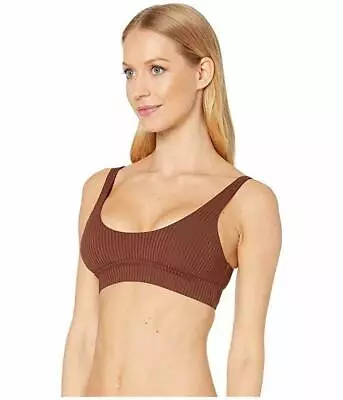 NWT Vitamin A Ribbed Sienna Tank Bikini Top ONLY  Sz 4 / XS Eco Brown  19686 • $33.99