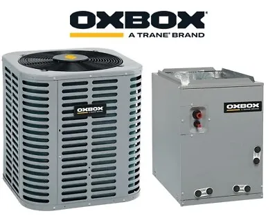 Oxbox 3 Ton 13.4 Seer2 A/C Condenser & 1.5-3 Ton 14  Wide Cased Coil Package • $2399