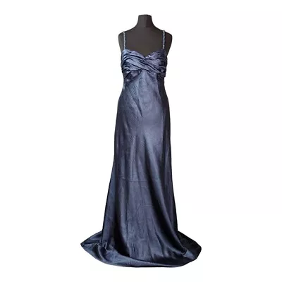 Vintage Niki Livas Textured Maxi Dress Size 6 Floor Length Gown Prom Party  • £84.99