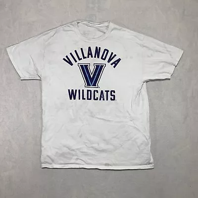 Villanova University Wildcats T Shirt Mens Large White Short Sleeve • $1.57