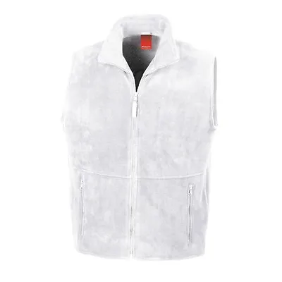 Result Mens WHITE YELLOW RED BLUE GREEN Sleeveless Fleece Bodywarmer Gilet Vest • $36.45