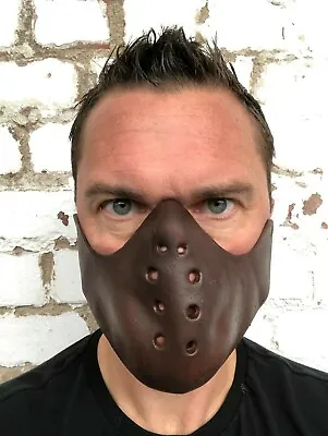 Hannibal Half Face Muzzle Mask Halloween Lambs Costume Accessory Lector Silence • £6.97