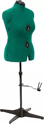 Adjustable Dress Form For Sewing Female Fabric Medium Opal Green • $109.99