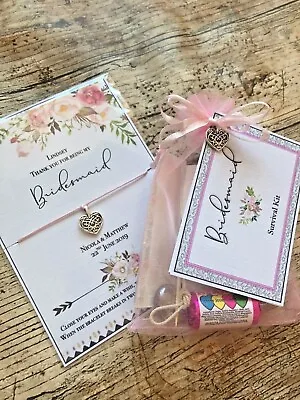 Will You Be My Bridesmaid? Wish Bracelet Proposal Gift Personalised Jewellery  • £2.99