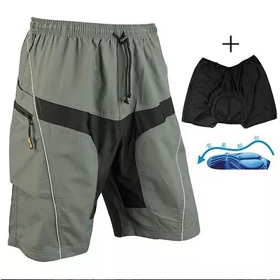 Santic Men Loose Bike Bicycle Shorts Detachable Padded MTB Cycling Short M-4XL • $24.29