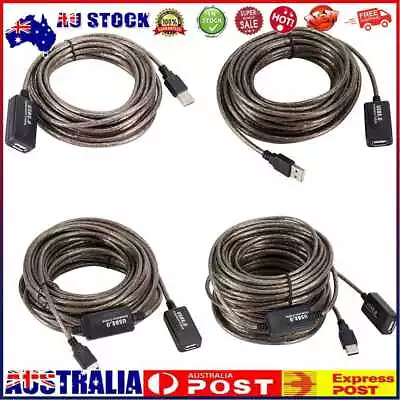 $12.99 • Buy 5/10/15/20m USB 2.0 Extension Cables Male To Female Active Repeater Wireless AU