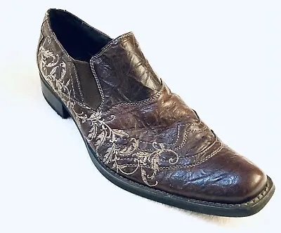 Giorgio Brutini G Rock Leather Low Cowboy Rocker Slip On Boots Men’s 8M • $29