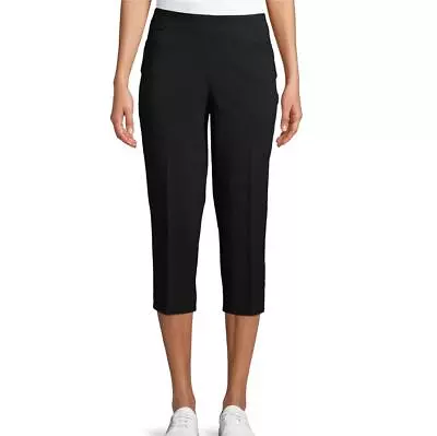 Time And Tru Millennium Pull-On Capri Pants Stretch Size 4/6 16/18 Black  NWT • $14.99