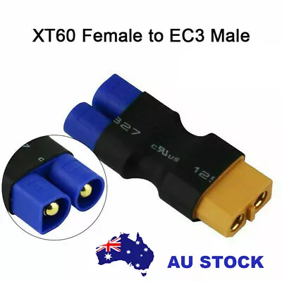 2pcs Male EC3 To XT60 Female Plug Adapter Connector Battery Lipo Plugs For RC • $8.66