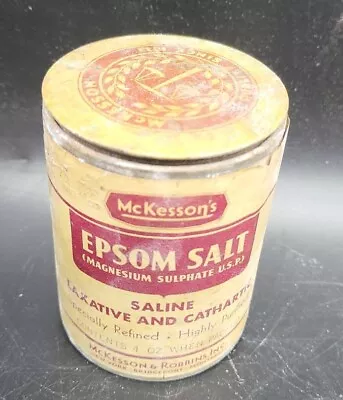 VTG Epsom Salt 4 Oz. Tin Can McKesson's & Robbin's Inc.  • $18.99