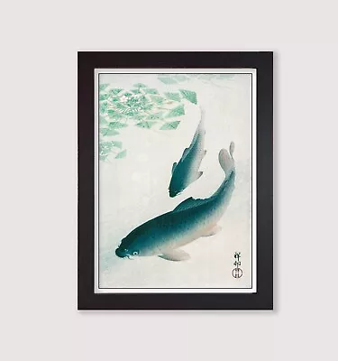 Koi Carp  By Ohara Koson Framed Vintage Japanese Art Poster Print Wall Decor • £25.99