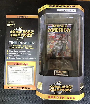 1996 Marvel Captain America Fine Pewter Collectible Figure Comic Book Champions • $25