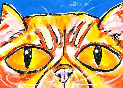 Aceo Print Cat Painting Abstract Original Collectible Persian Samantha McLean • $4.97