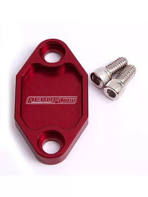 Aeroflow Billet Fuel Pump Block-Off Plate Red For Holden V8 (AF64-2029R) • $44