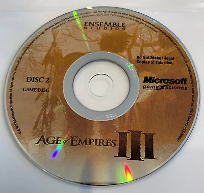 Age Of Empires III 3 - Discs 2 And 3 ONLY - Microsoft Game Studios PC CD - 2005 • $9