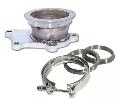 T3/T4 5Bolt To 3 ID V-Band Flange Steel Adapter +1 Clamp+2 Flanges COMBO • $43