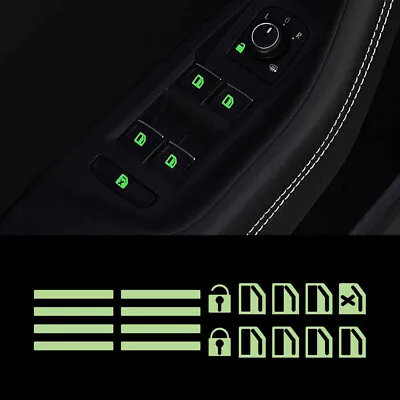 Car Window Button Luminous Stickers Lifter Switch Fluorescent Decals Accessories • $10.48