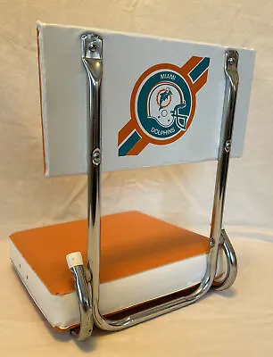 Vintage Miami Dolphins Football Folding Stadium Seat Bleacher Chair • $25