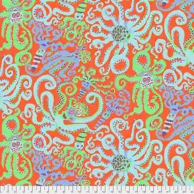 Octopus Orange -  Kaffe Fassett Collective Quilt Fabric 100% Cotton By The Yard • $13.50