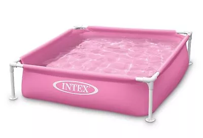 Intex Mini Frame Above Ground Swimming Pool Pink 48in X 48in X12in • $32.99