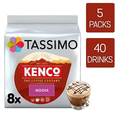 Tassimo Coffee Pods Kenco Mocha T-Discs 5 Packs (40 Drinks) • £22.99