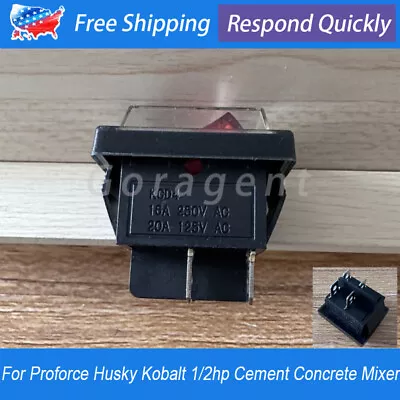 For Proforce Husky Kobalt 1/2hp Cement Concrete Mixer 4-Pins 16A Power Switch • $15.72