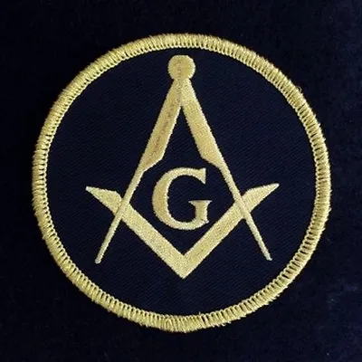 Masonic Black & Gold Embroidered Emblem Patch (MP-4) • $3.50