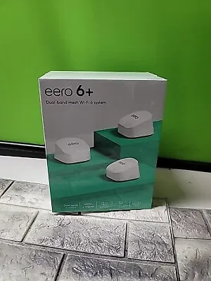 Eero 6+ Dual Band 5/2.4G AX3000 Wi-Fi Router 3 Mesh 1GB R010001 3-Pack *SEALED* • $174.99
